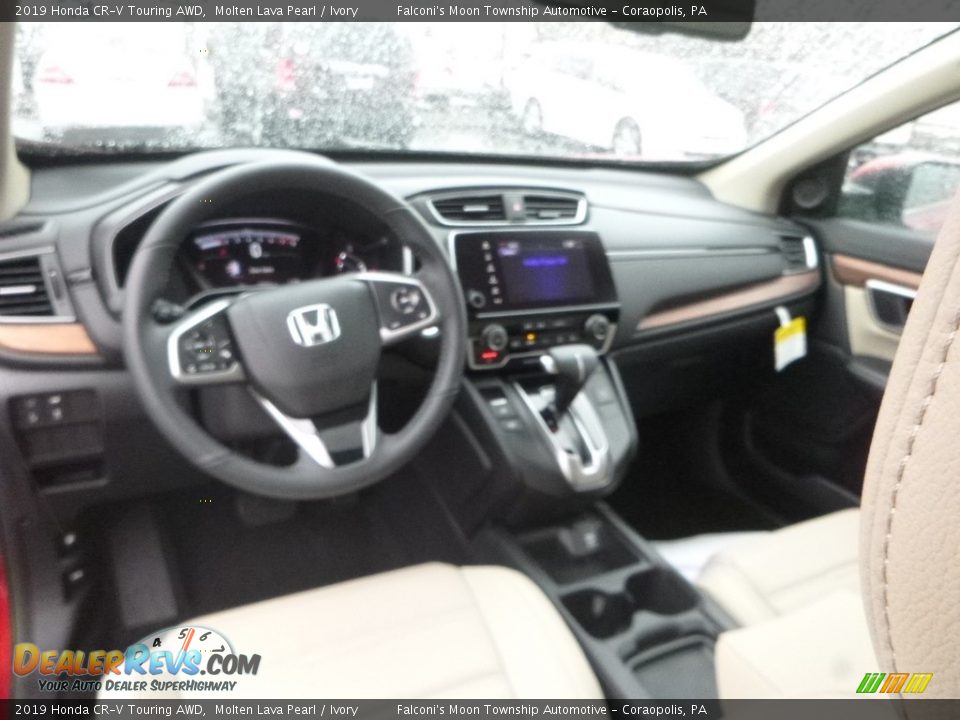2019 Honda CR-V Touring AWD Molten Lava Pearl / Ivory Photo #10