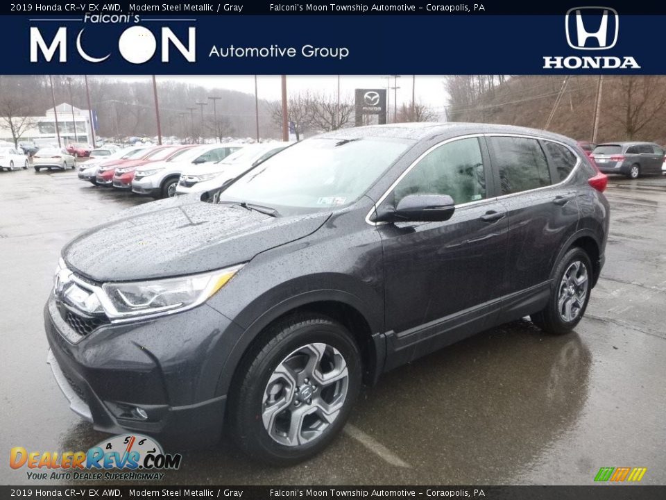 2019 Honda CR-V EX AWD Modern Steel Metallic / Gray Photo #1