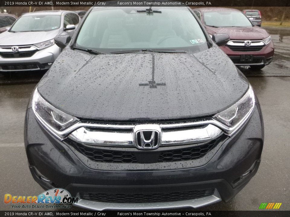 2019 Honda CR-V EX AWD Modern Steel Metallic / Gray Photo #7