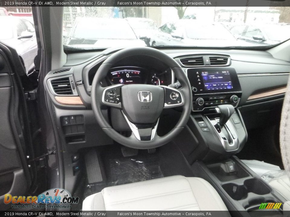 2019 Honda CR-V EX AWD Modern Steel Metallic / Gray Photo #11