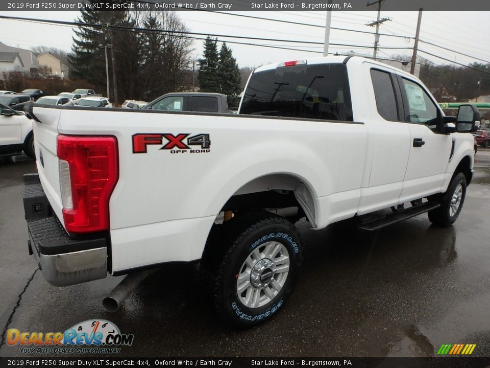 2019 Ford F250 Super Duty XLT SuperCab 4x4 Oxford White / Earth Gray Photo #5