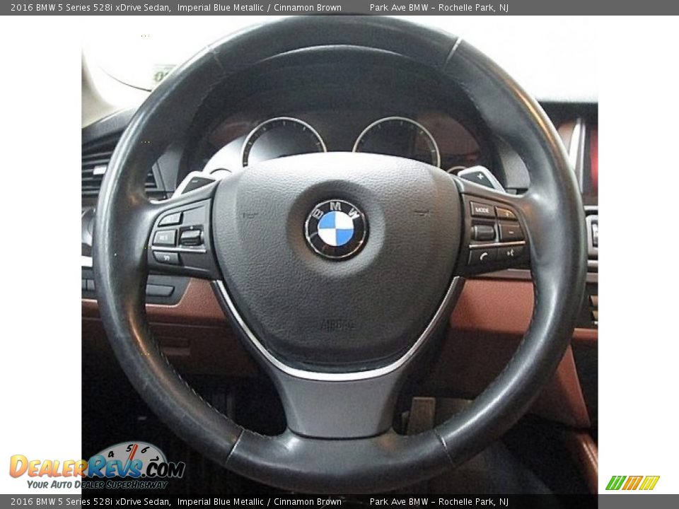 2016 BMW 5 Series 528i xDrive Sedan Imperial Blue Metallic / Cinnamon Brown Photo #22