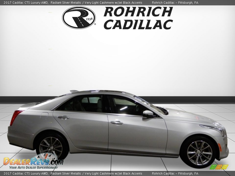 2017 Cadillac CTS Luxury AWD Radiant Silver Metallic / Very Light Cashmere w/Jet Black Accents Photo #6