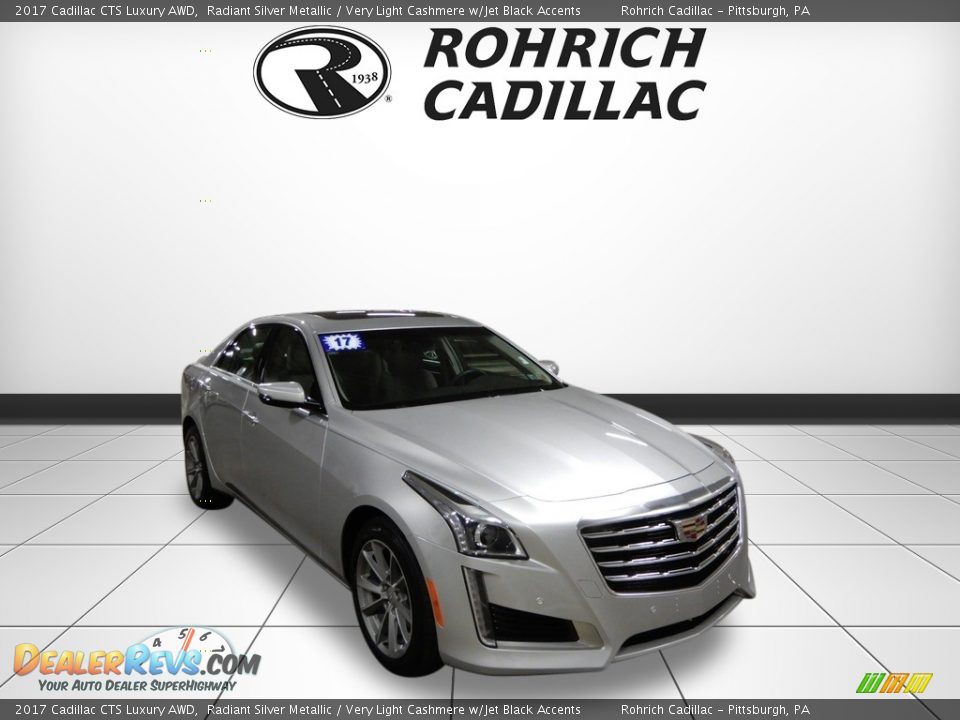2017 Cadillac CTS Luxury AWD Radiant Silver Metallic / Very Light Cashmere w/Jet Black Accents Photo #7