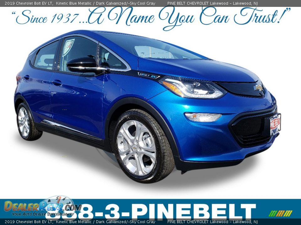 2019 Chevrolet Bolt EV LT Kinetic Blue Metallic / Dark Galvanized/­Sky Cool Gray Photo #1