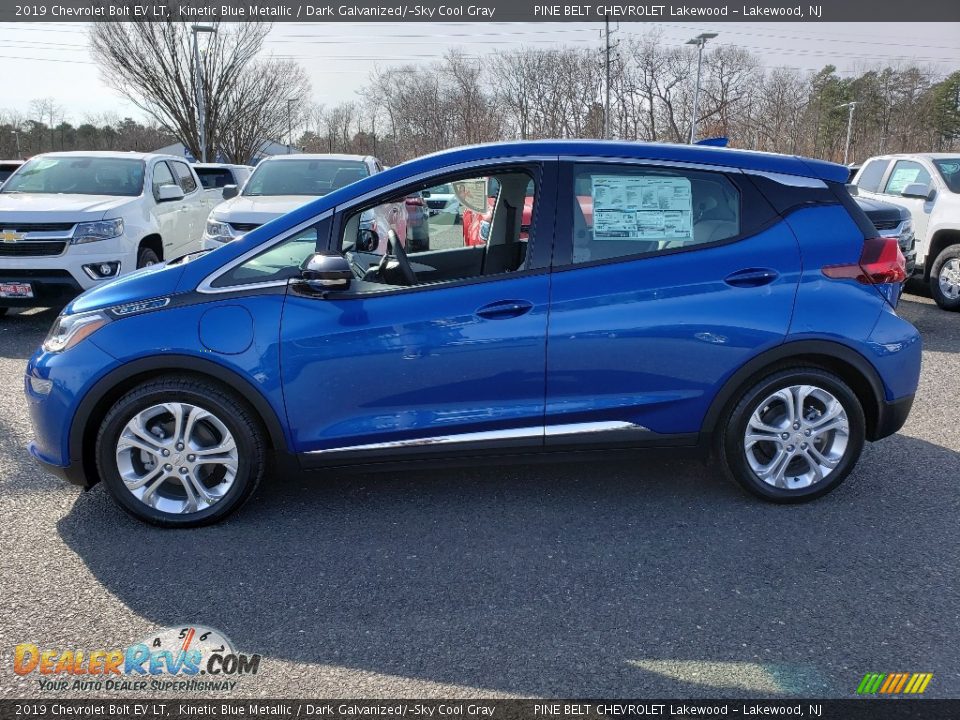 2019 Chevrolet Bolt EV LT Kinetic Blue Metallic / Dark Galvanized/­Sky Cool Gray Photo #3