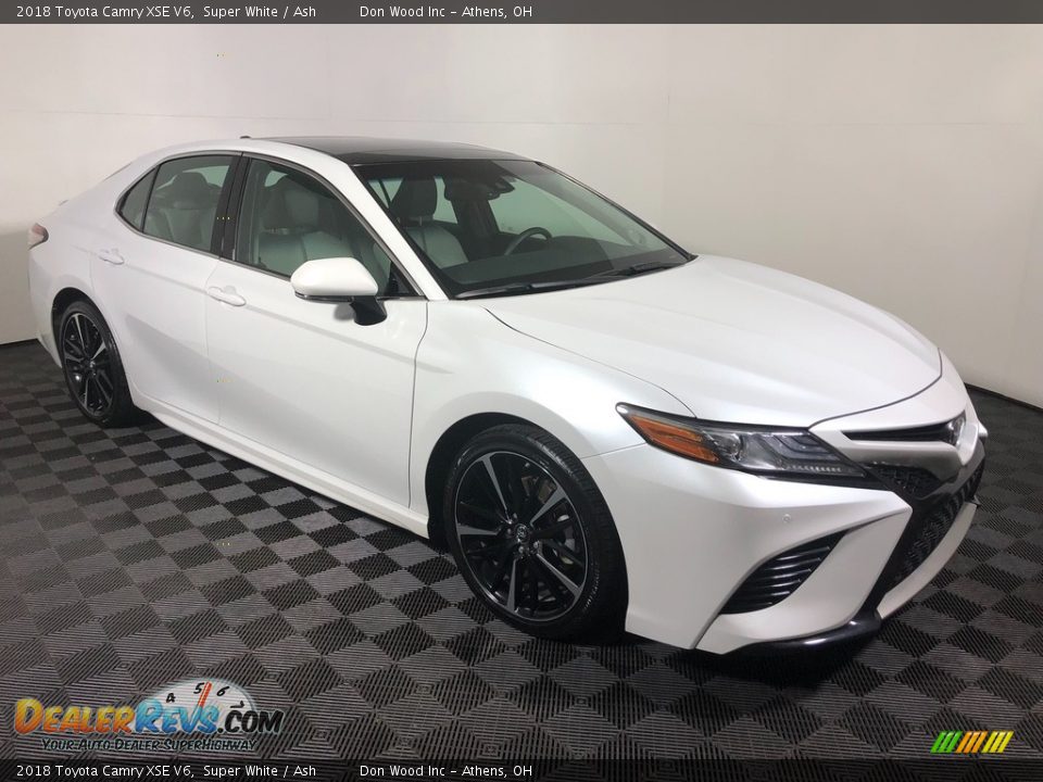 2018 Toyota Camry XSE V6 Super White / Ash Photo #6