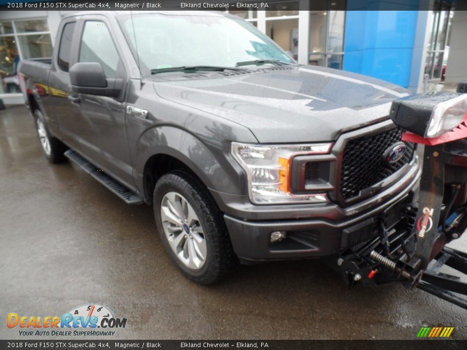 2018 Ford F150 STX SuperCab 4x4 Magnetic / Black Photo #5