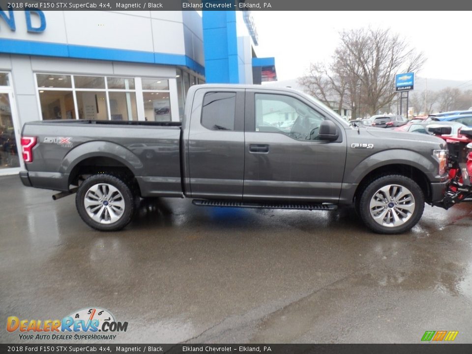 2018 Ford F150 STX SuperCab 4x4 Magnetic / Black Photo #6