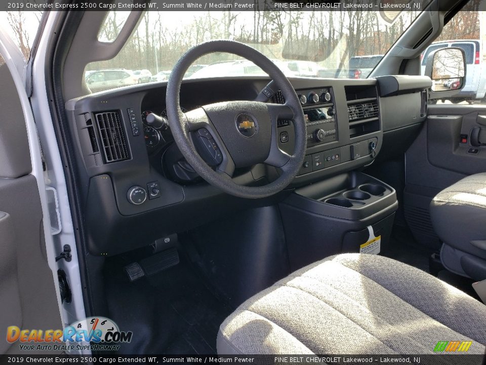 Medium Pewter Interior - 2019 Chevrolet Express 2500 Cargo Extended WT Photo #7