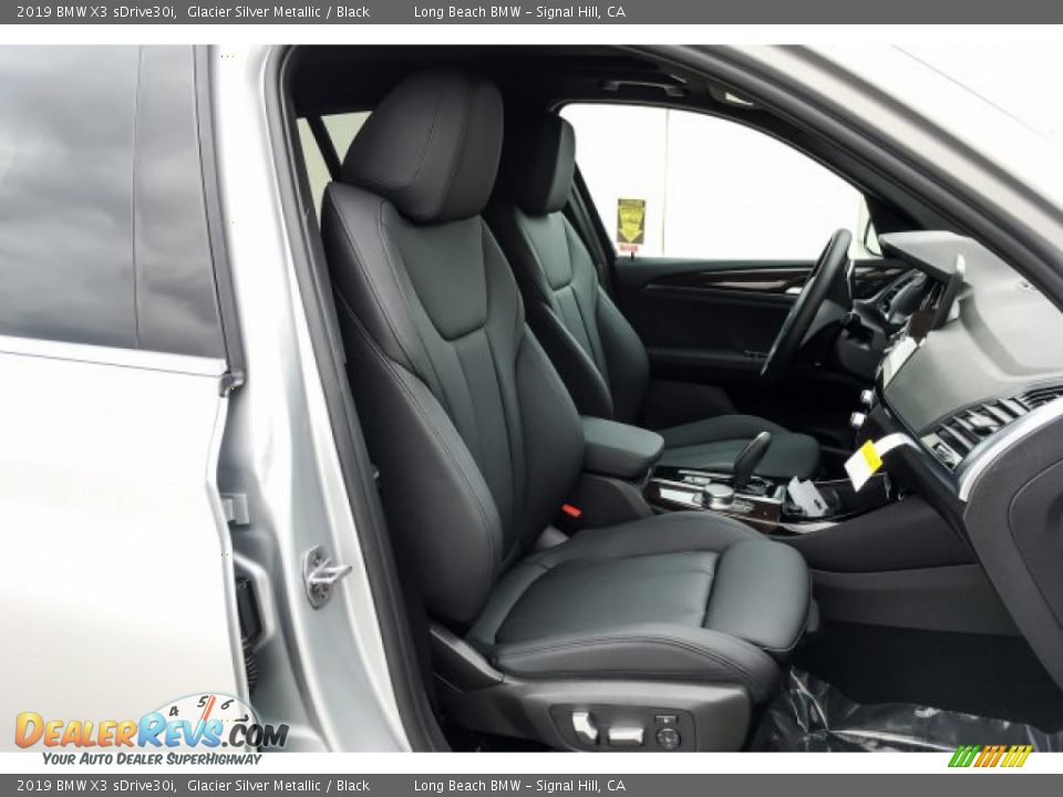 2019 BMW X3 sDrive30i Glacier Silver Metallic / Black Photo #2