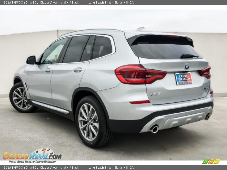 2019 BMW X3 sDrive30i Glacier Silver Metallic / Black Photo #3