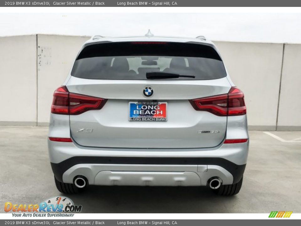 2019 BMW X3 sDrive30i Glacier Silver Metallic / Black Photo #4