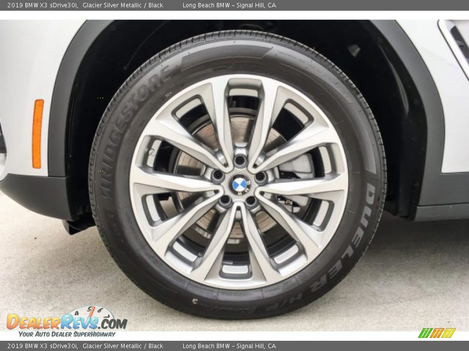 2019 BMW X3 sDrive30i Glacier Silver Metallic / Black Photo #9