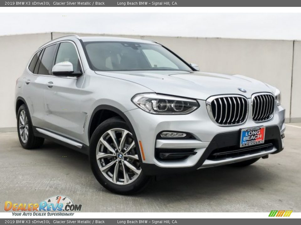 2019 BMW X3 sDrive30i Glacier Silver Metallic / Black Photo #12