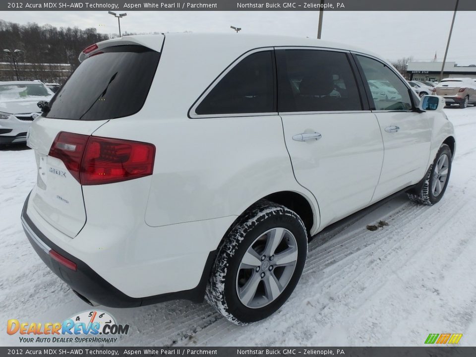 2012 Acura MDX SH-AWD Technology Aspen White Pearl II / Parchment Photo #9