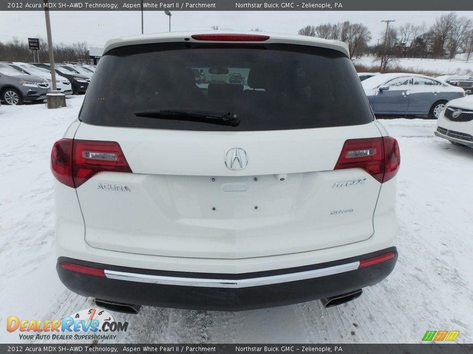 2012 Acura MDX SH-AWD Technology Aspen White Pearl II / Parchment Photo #12