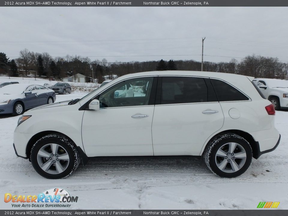 2012 Acura MDX SH-AWD Technology Aspen White Pearl II / Parchment Photo #14