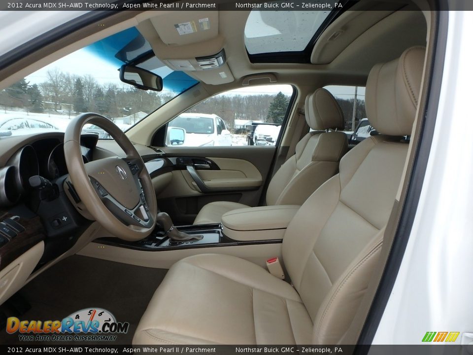 2012 Acura MDX SH-AWD Technology Aspen White Pearl II / Parchment Photo #16
