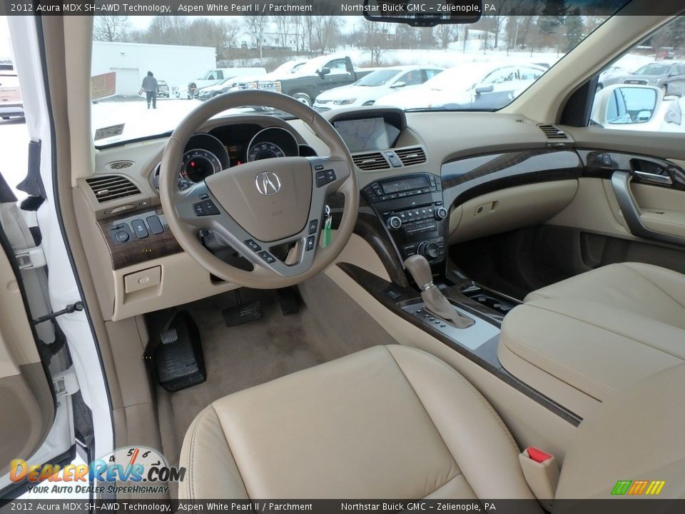 2012 Acura MDX SH-AWD Technology Aspen White Pearl II / Parchment Photo #19