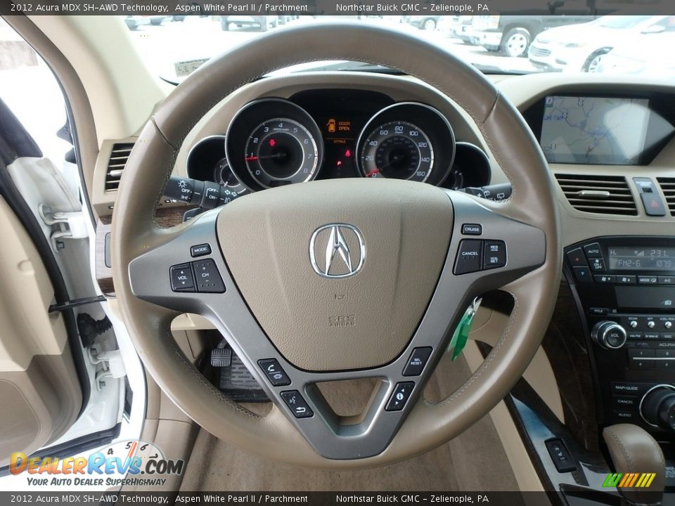 2012 Acura MDX SH-AWD Technology Aspen White Pearl II / Parchment Photo #25