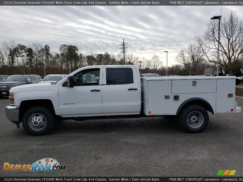 2019 Chevrolet Silverado 3500HD Work Truck Crew Cab 4x4 Chassis Summit White / Dark Ash/Jet Black Photo #3