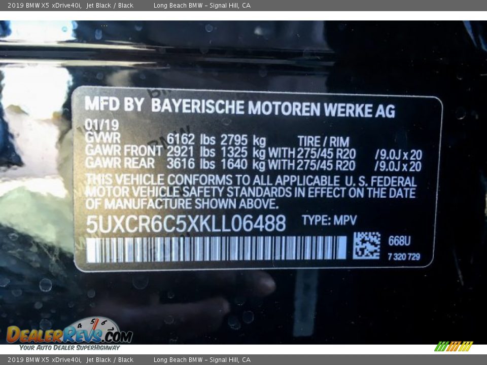 2019 BMW X5 xDrive40i Jet Black / Black Photo #11