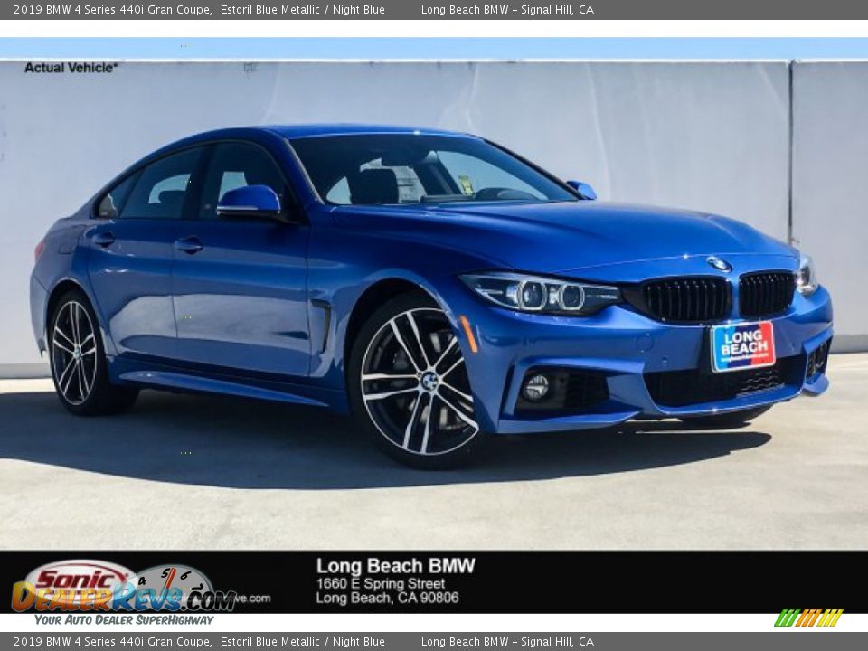 2019 BMW 4 Series 440i Gran Coupe Estoril Blue Metallic / Night Blue Photo #1