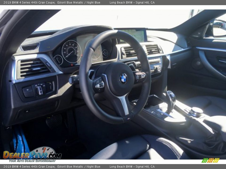 2019 BMW 4 Series 440i Gran Coupe Estoril Blue Metallic / Night Blue Photo #4