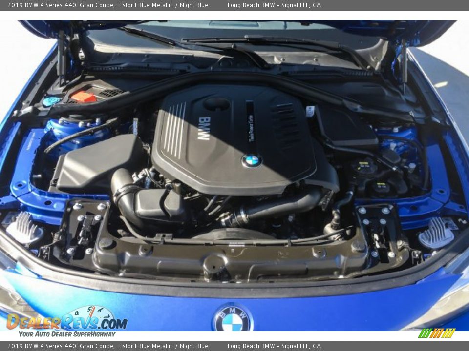 2019 BMW 4 Series 440i Gran Coupe Estoril Blue Metallic / Night Blue Photo #8