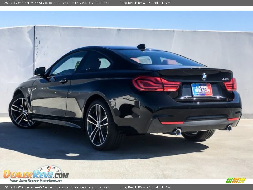 2019 BMW 4 Series 440i Coupe Black Sapphire Metallic / Coral Red Photo #2