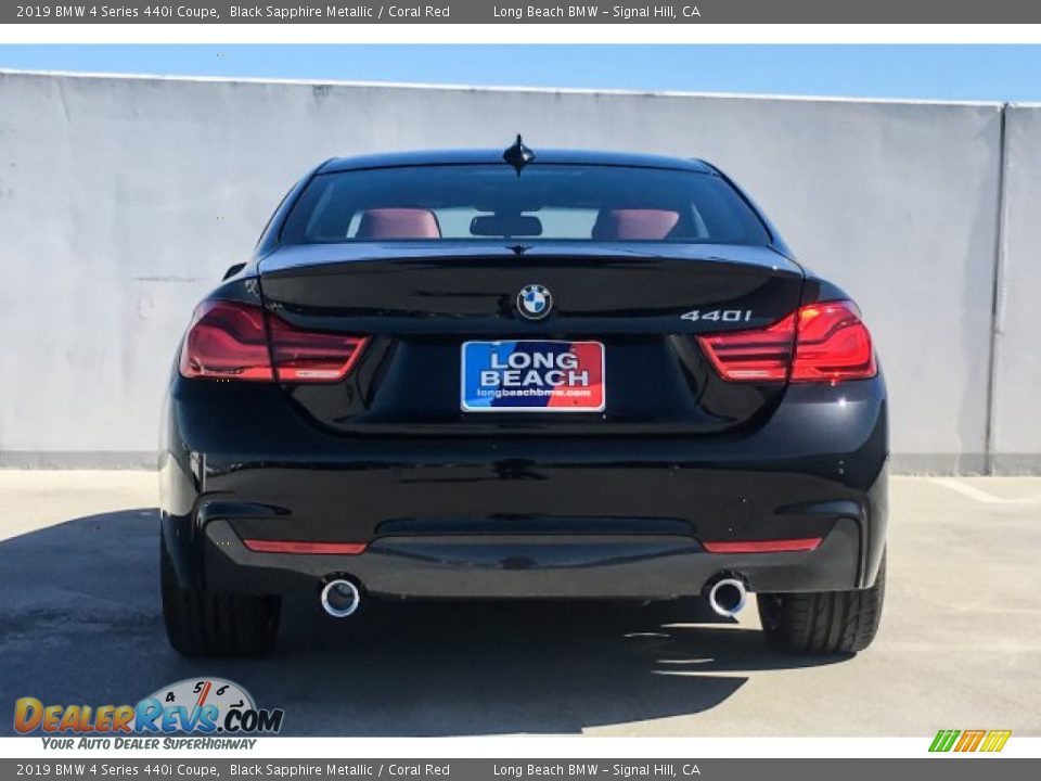 2019 BMW 4 Series 440i Coupe Black Sapphire Metallic / Coral Red Photo #3