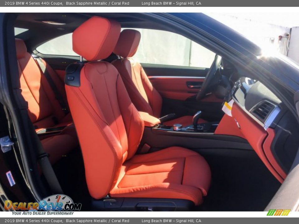 2019 BMW 4 Series 440i Coupe Black Sapphire Metallic / Coral Red Photo #5