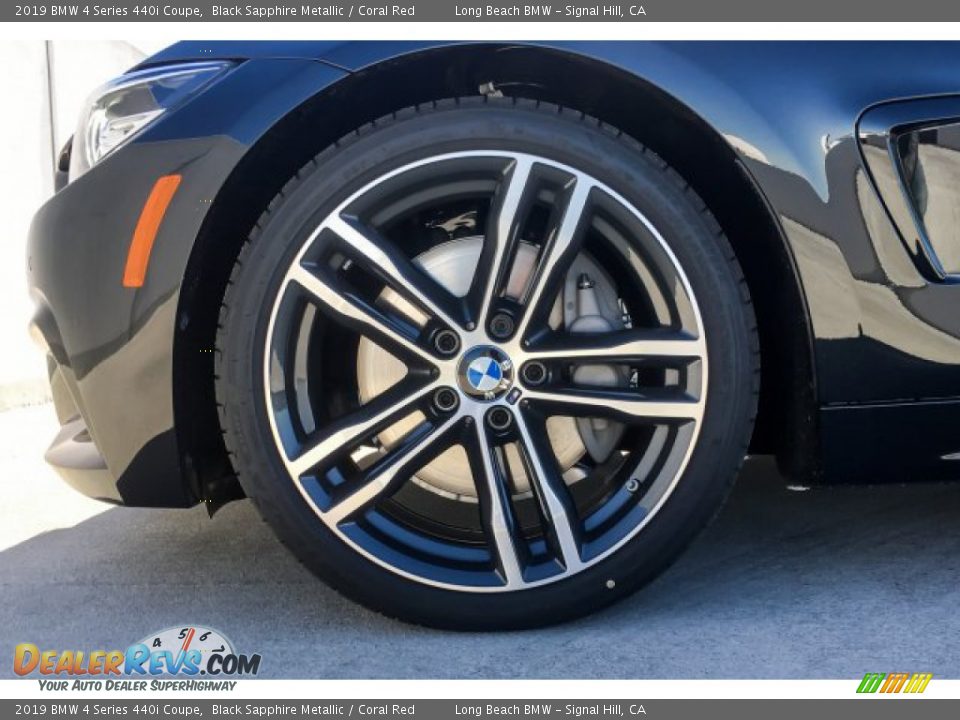2019 BMW 4 Series 440i Coupe Black Sapphire Metallic / Coral Red Photo #9