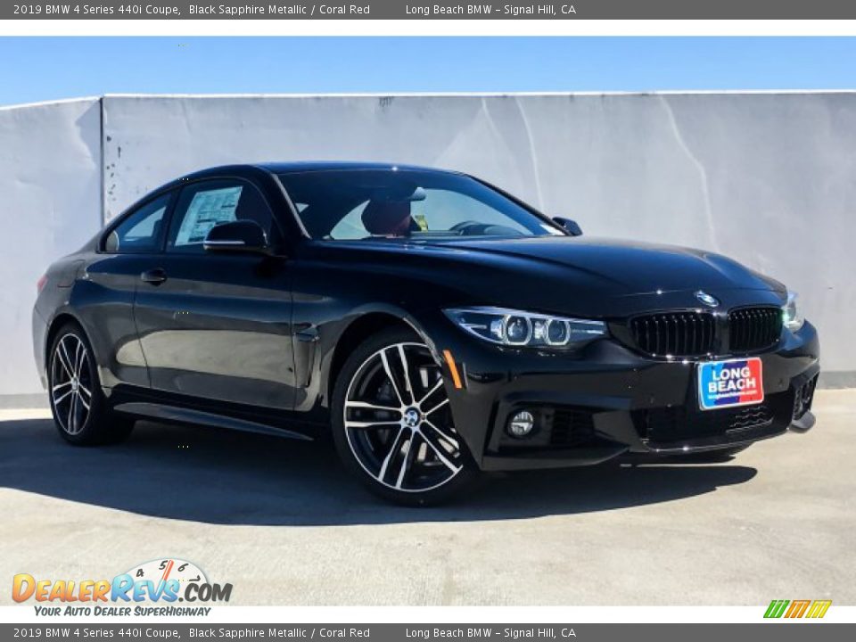 2019 BMW 4 Series 440i Coupe Black Sapphire Metallic / Coral Red Photo #12