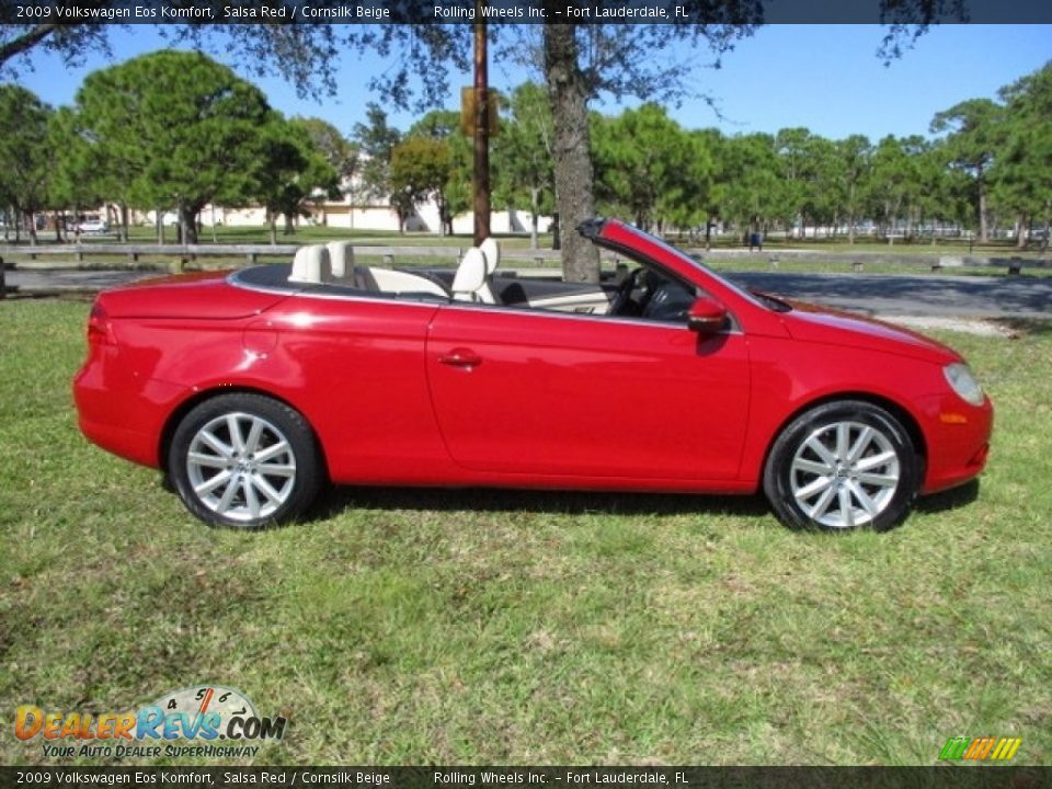 2009 Volkswagen Eos Komfort Salsa Red / Cornsilk Beige Photo #3