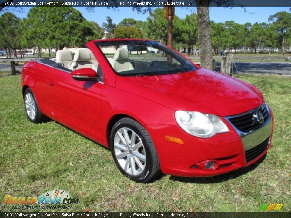 2009 Volkswagen Eos Komfort Salsa Red / Cornsilk Beige Photo #5
