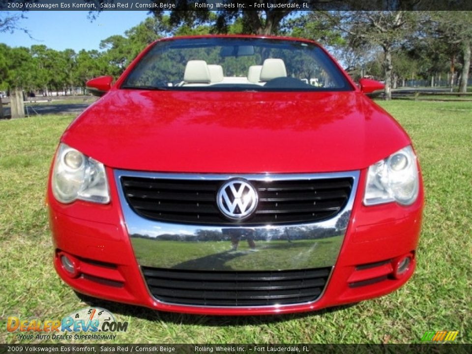 2009 Volkswagen Eos Komfort Salsa Red / Cornsilk Beige Photo #7