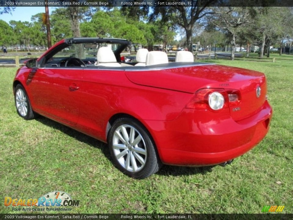 2009 Volkswagen Eos Komfort Salsa Red / Cornsilk Beige Photo #13