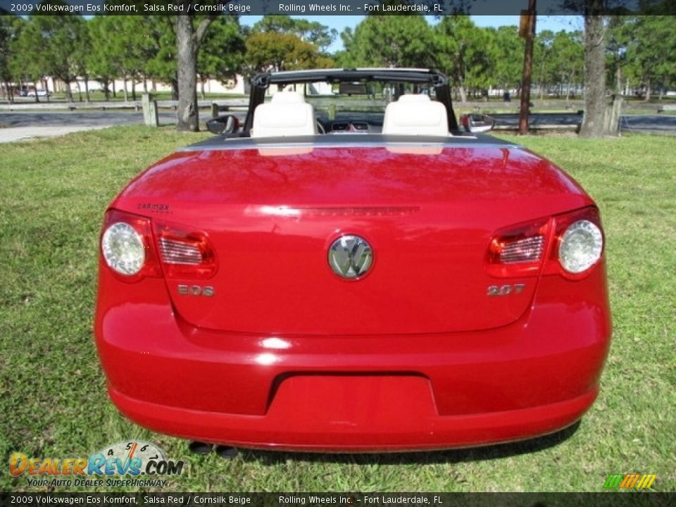 2009 Volkswagen Eos Komfort Salsa Red / Cornsilk Beige Photo #15