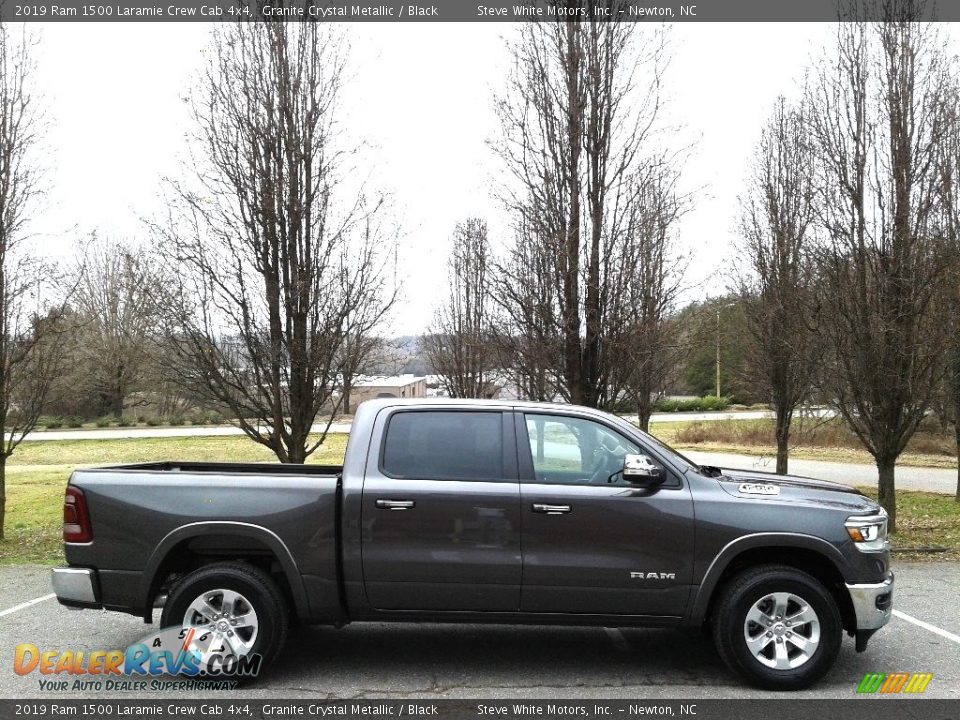 2019 Ram 1500 Laramie Crew Cab 4x4 Granite Crystal Metallic / Black Photo #5