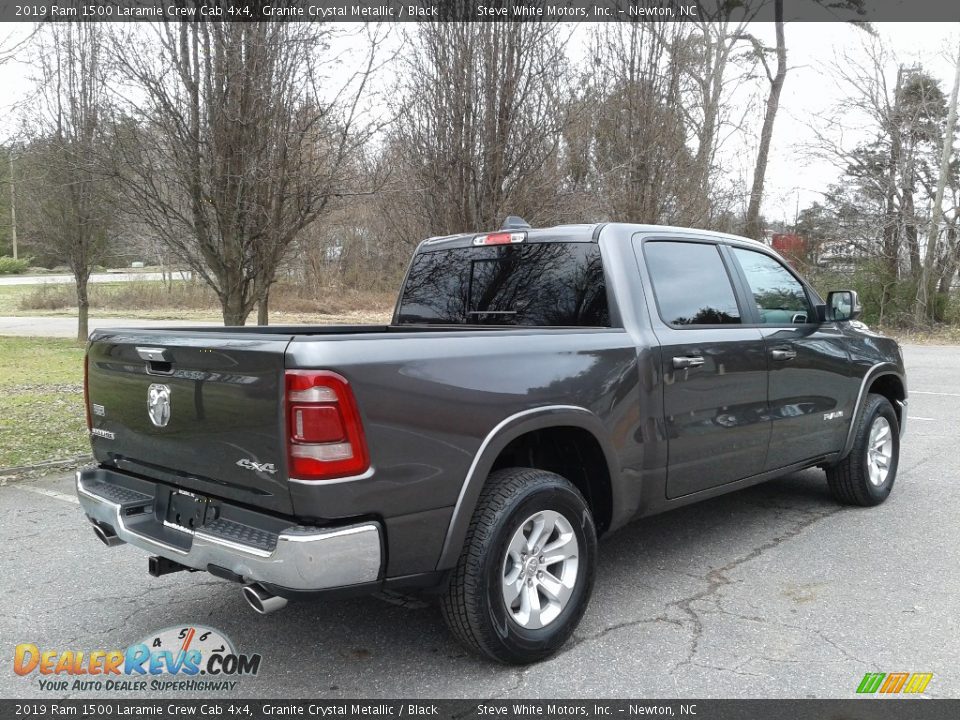 2019 Ram 1500 Laramie Crew Cab 4x4 Granite Crystal Metallic / Black Photo #6