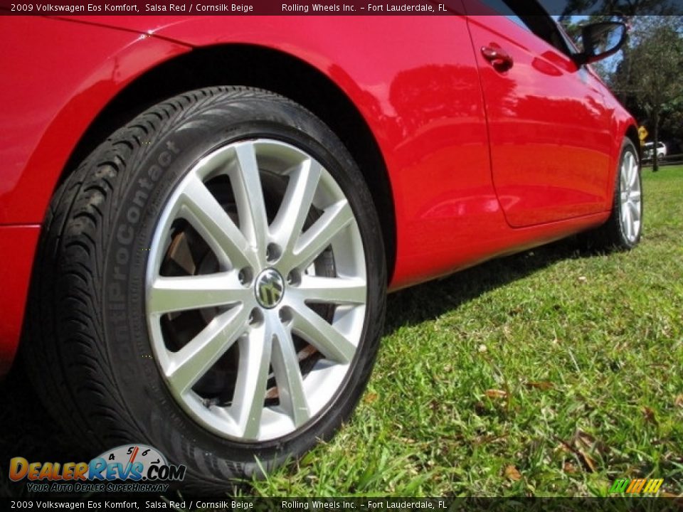 2009 Volkswagen Eos Komfort Salsa Red / Cornsilk Beige Photo #17