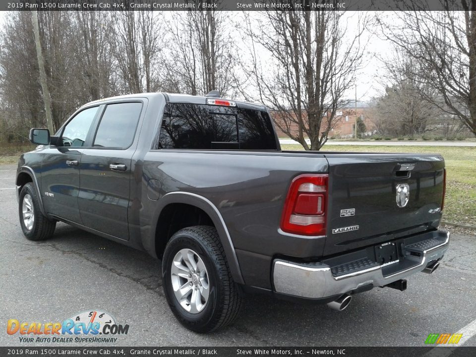2019 Ram 1500 Laramie Crew Cab 4x4 Granite Crystal Metallic / Black Photo #8