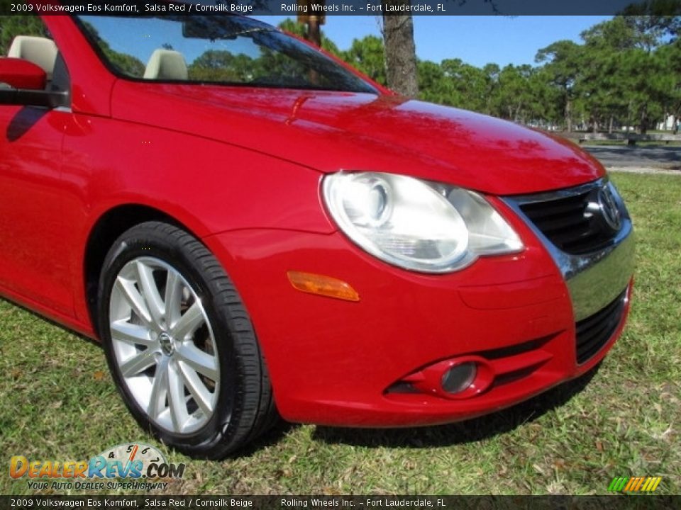 2009 Volkswagen Eos Komfort Salsa Red / Cornsilk Beige Photo #22