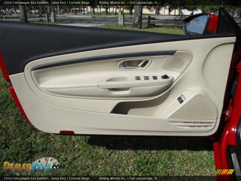 2009 Volkswagen Eos Komfort Salsa Red / Cornsilk Beige Photo #23
