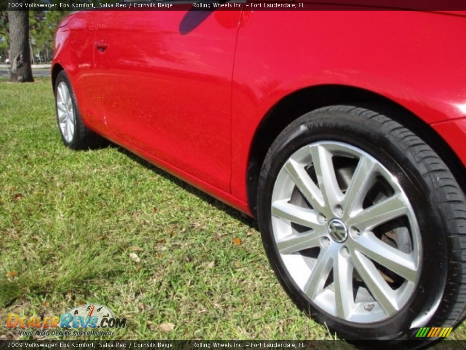 2009 Volkswagen Eos Komfort Salsa Red / Cornsilk Beige Photo #24