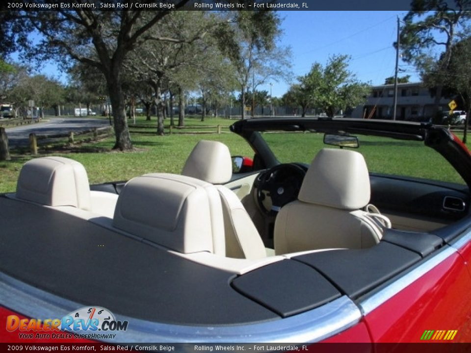 2009 Volkswagen Eos Komfort Salsa Red / Cornsilk Beige Photo #26