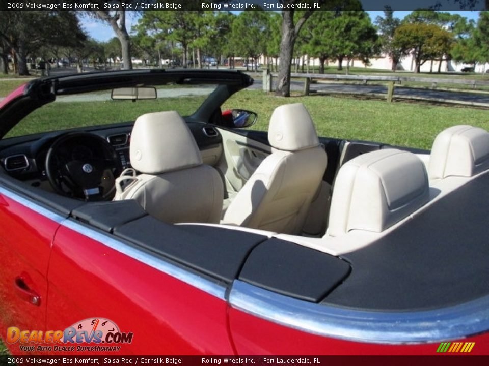 2009 Volkswagen Eos Komfort Salsa Red / Cornsilk Beige Photo #30