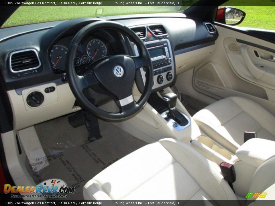 2009 Volkswagen Eos Komfort Salsa Red / Cornsilk Beige Photo #31